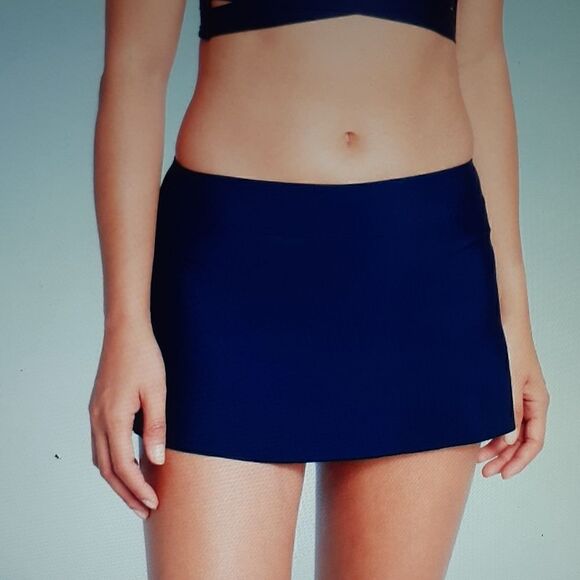 New Kona Sol Swim Skort Navy Large 12-14 New With Tags - Picture 1 of 4
